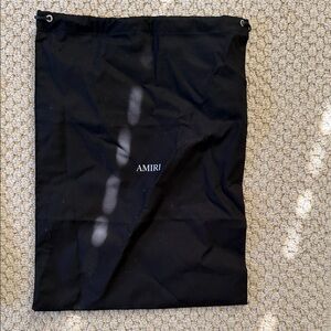 AMIRI Black Drawstring Pouch